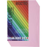 Brustro Elle Erre Coloured Card Stock Craft Paper A4 Size 220 Gsm Rosa Colour, Pack Of 9 Sheets. Rose Pink Shade|Ideal For Schools,Graphic Designers,Poster Artists With Pastel,Charcoal,Calligraphy,Pen
