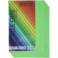 Brustro Elle Erre Coloured Card Stock Craft Paper A4 Size 220 Gsm Verde Pisello Colour, Pack Of 9 Sheets. Pea Green Shade|Ideal For Schools,Poster Artists With Pastel,Charcoal,Calligraphy,Pen