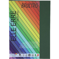 Brustro Elle Erre Coloured Card Stock Craft Paper A4 Size 220 Gsm Verdone Colour,Pack Of 9 Sheets.Dark Green Shade|Ideal For School,Graphic Designer,Poster Artists With Pastel,Charcoal,Calligraphy,Pen