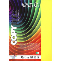 Brustro Copytinta Coloured Craft Paper A4 Size 80 Gsm Yellow Shade (Cedro), 30 Sheets Pack.| Double Side Coloured, Ideal For Office Printing,Origami & Diy Art,Craft.