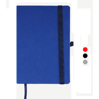 Doodle Premium Executive Diary With Elastic Slider And Pen Loop| A5 | Hard Bound| Undated New Year Diary | 192 Ruled Pages |80 Gsm | Natural Shade Paper With Back Pocket | Pu (Faux Leather) Cover| (Apex Blue)