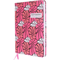 Doodle Hard Bound Soft Foam Padded Hard Cover Paper Notebook | Compact A5 Size (8.25 X 5.7) | 160 Pages, 80 Gsm | Flat Opening | Round Corners | Soft Foam Padding | 2 Bookmark Ribbons - Retro Bloom