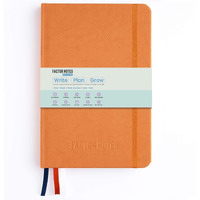 Factor Notes Life Planner: 12 Months Undated|Productivity Stickers|Habit Tracker|Hardbound (Orange)