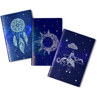 Doodle Beyond The Stars Soft Bound Set Of 3 Notebook Diary (B6, 4.7 X 7 Inches, 80 Gsm, 160 Ruled Pages & 80 Blank Pages)