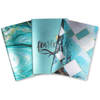 Doodle Soft Bound Notebook Diary|B6,Set Of 3, Non-Dated, 80 Gsm, 160 Ruled Pages And 80 Blank Pages(Fearless Swirls) Diary For Girls