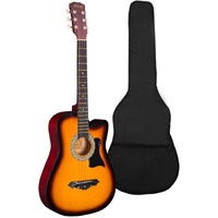 Juarez 96.52 Cm (38 Inch) Acoustic Guitar With Dual Action Truss Rod, Jrz38C-Ctr-3Ts Bag, Picks, Allen Key, Extra String Set, 3Ts Sunburst