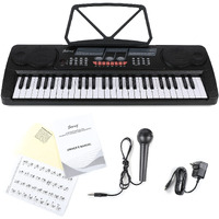 Juarez Octav Jrk541 54-Key Portable Electronic Keyboard With Led Digital Display | Adapter | Key Note Stickers | Microphone | Music Sheet Stand | 100 Rhythms | 100 Timbres | 8 Demos | 8 Percussions