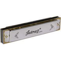 Juarez Jrh16A 16 Holes Harmonica Key Of C Scale | Mouth Organ | Cover - Stainless Iron | Comb - Abs | Reed  Brass Silver