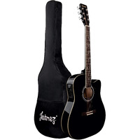 Juarez Arpggio Jra41Sp-Tlq-Bk 104.14 Cm (41 Inch) Semi-Acoustic Guitar Kit, Thin Line Body, Spruce Top, With 4 Band Eq, High Gloss Black