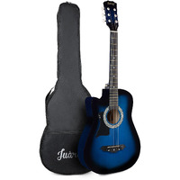 Juarez Acoustic Guitar, [Left Handed] 38 Inch Cutaway, 38Cl/Tbls With Bag, Strings, Pick And Strap, Blue Sunburst