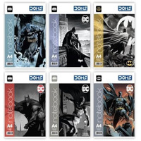Doms Single Line Notebook | A4 Dc Series| 29.7 X 21 Cm | Batman Series| Soft Cover Pinning Binding | 172 Pages | For Students In School & Colleges | Pack Of 6