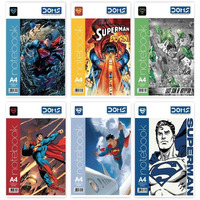 Doms Unruled Notebook | Superman Series | 172 Pages | Soft Cover Pinning Binding | 29.7 X 21 Cm | A4 Size Notebook For Students |Pack Of 6 Books
