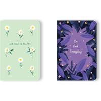 Set Of 2 Combo Pack|B6 Notebook|90 Gsm Ruled Journals For School, Office & Daily Notes | Compact & Travel-Friendly
