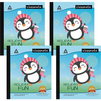 Classmate Notebook - Single Line, 172 Pages, 190 Mm X 155 Mm - Pack Of 4