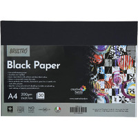 Brustro Black Paper - 200 Gsm A4 (Pack Of 30 Sheets)