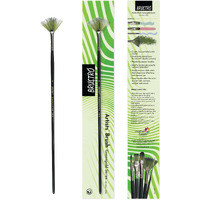 Brustro Artists Greengold Acrylic Brush Fan Series 1800 - Size - 4 | Ideal For Oil, Acrylic Painting On Paper, Canvas, Fine Art Students And Professional.