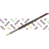 Brustro Artists Bristlewhite Filbert Brush Series 1008 - Brush No. 3, Chungking Hog Bristle | Ideal For Oil, Acrylic Painting On Paper, Canvas, Fine Art Students And Professionals