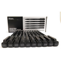 Brustro Professional Pigment Based Fineliner Pen | Black, Box Of 10, Tip Size - 0.05 Mm | Archival Waterproof Uv Resistant Ink,Comfortable Grip, Ideal For Mandala,Drawing,Artist Illustration,Sketching