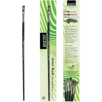 Brustro Artists Greengold Acrylic Brush Flat Series 1800 - Size - 8 | Ideal For Oil, Acrylic Painting On Paper, Canvas, Fine Art Students And Professional.
