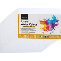 Brustro Artists 25% Cotton Watercolour Paper| 200 Gsm, Cold Pressed, Size (Small) - 10X14 Cm (75 Sheets)| Ideal For Watercolor,Gouache,Charcoal,Graphite,Ink & Other Mixed Media