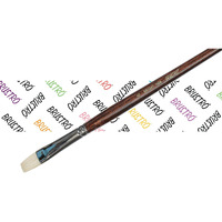 Brustro Artists Bristlewhite Bright Brush Series 1008 - Brush No. 8, Chungking Hog Bristle | Ideal For Oil, Acrylic Painting On Paper, Canvas, Fine Art Students And Professionals