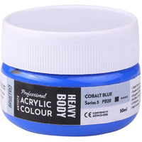 Brustro Professional Artists Heavybody Acrylic Paint 50Ml Cobalt Blue (Sr 5)| Ideal For Canvas,Impasto And Textured Painting Techniques, Dimensional Effects, Retain Brushstrokes.