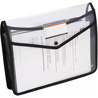 Eclet Transparent A4 Size Document File | Storage Bag With Snap Button For Certificates/Legal Documents | Set Of 1| Plastic Bags | Documents File 1 |
