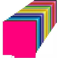 Eclet Neon Origami Paper 15 Cm X 15 Cm Pack Of 100 Sheets (10 Sheet X 10 Color) Fluorescent Color Both Side Coloured For Origami, Scrapbooking, Project Work.174