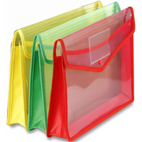 Eclet Transparent A4 Size Document File | Storage Bag With Snap Button For Certificates/Legal Documents | Set Of 3| Plastic Bags | Documents File |