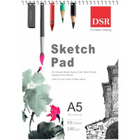 Eclet 50 Sheet A5 Sketchbook Pack Of 1-5.8 X 8.3 Inch 140 Gsm| Top Spiral-Bound Sketchpad For Artists | Sketching And Drawing Acid Free Paper, For Doodling For Professional & Acadmic Use
