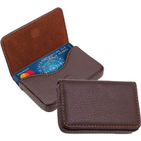 Ofixo Premium Metal (Brown Soft) Stylish Executive Credit/Debit/Atm/Id/Visiting Super Sleek, Sturdy || 6 Card Holder 9.5Cm X 6.7Cm X 1.3Cm|| For Men's & Women's