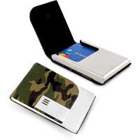 Ofixo Premium Metal (Army) Stylish Executive Credit/Debit/Atm/Id/Visiting Super Sleek, Sturdy || 6 Card Holder 9.5Cm X 6.7Cm X 1.3Cm|| For Men's & Women's