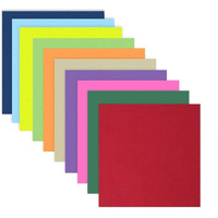 Ofixo 200Pcs Diy Square Origami Paper Double Sides Solid Color Folding Paper Multicolor Kids Handmade Scrapbooking Craft Accessories Unruled 15 X 15 Origami Paper (Mixed Color)