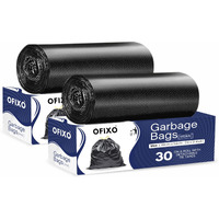 Ofixo - Premium Garbage Bag - Medium Size -19X21 Inches - (Each 30 Bags) For Dustbin/Trash (Pack Of 2, 60 Bags)