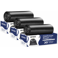 Ofixo - Premium Garbage Bag - Medium Size -19X21 Inches - Pack Of 1-30 Bags - For Dustbin/Trash (Pack Of 3 (90 Pcs))