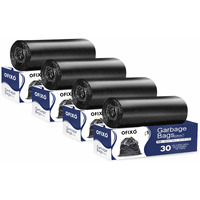 Ofixo - Premium Garbage Bag - Medium Size -19X21 Inches - (Each 30 Bags) For Dustbin/Trash (Pack Of 4, 120 Bags)
