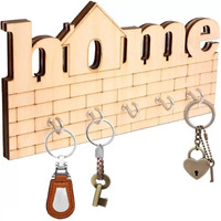 Ofixo 5 Hooks Stylish Key Hanger Wall Mounted  (Pack Of Home Keys Wooden Key Holder Wood Keys Organizer For Office & Home Decoration (20 Cm X 10 Cm X 0.8 Cm)