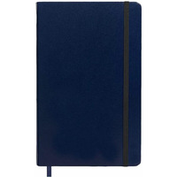 Accuprints Hard Bound Diary Or 5.8 * 8.3 Inches Notebook Diary With Elastic Lock Pu Leather Pages 200 For Office Parent (Navy Blue)