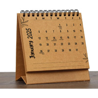 Accuprints 2025 Size 5.8 By 5.8 Inch Brown Kraft Calendar