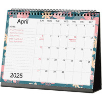 Accuprints 2025 Floral Desk Calendar | Includes Note Section | Size (9.5 X 7) Inch | Planning, Tracking & Scheduling