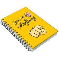 Accuprints Wiro Hard Bound A5 (6 By 9 Inch) Wiro Notebook Diary Ruled 200 Pages-80 Gsm Paper Pattern-You Can Do Everything