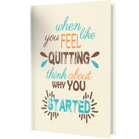 Accuprints Hard Bound Paper Notebook|Compact Size A5 (8.25 X 5.7)|200 Pages, 80 Gsm|Flat Opening Hardbound Quitting Diary-01