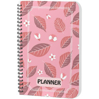 Accuprints Daily Planner Undated, Schedule Your Day, Manage To-Do List, Goals Tracker, Wellness Tracker - 3 Month Planner (Pink Flower)