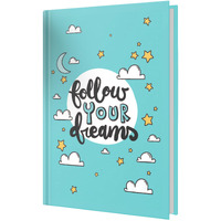 Accuprints Hard Bound Paper Notebook|Compact Size A5 (8.25 X 5.7)|200 Pages, 80 Gsm|Flat Opening Hardbound Follow Diary-01