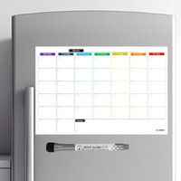 Accuprints Monthly Planner [18X12 Inch] For Fridge With Markers | Dry Erase Whiteboard Planning Calendar Sheet