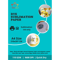 True-Ally Sublimation Paper Heat Transfer 8.5X11 Inch A4 40 Sheets For Any Epson Hp Canon Inkjet Printer With Sublimation Ink For Mug, T-Shirt, Light Fabric Diy 105 Gsm (40 Sheets (A4-105 Gsm))