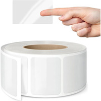 True-Ally 1" X 2" Crystal Clear Transparent Label Stickers 50X25Mm - Protective Label Covers For Barcodes And Addresses, Sealing Envelopes Seal Labels (1 Roll, 500/Labels) (1 Roll - 500 Stickers)