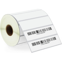 True-Ally 100X25 Direct Thermal (Dt) Barcode Label Sticker - 4 X 1 Inches - 100Mm X 25Mm - 1000 Labels Per Roll - White Self Adhesive Sticker For Printing Barcoding (1 Roll Per Pack(1000 Labels))