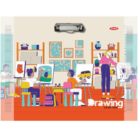 Anupam A3 Extra Large Clipboard  43 X 32 Cm Multiprinted Wooden Drawing Board With Decorative Clip  Design Horizontal Lap Board For Sketching, Art, And Writing Supplies - Trendy Lap Board