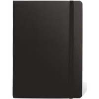 Anupam Fluct A5 Plain Journal | 160 Pages | 80Gsm | Matte Finish Pvc Cover Notebook | Ph Neutral And Acid Free Paper | Matching Elastic Closure | Unruled Sheets Good For Journaling, Offices (Black)